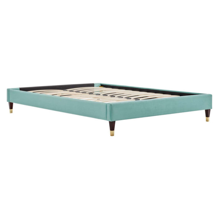 Harlow Performance Velvet Platform Bed Frame - Chic Decora