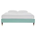 Harlow Performance Velvet Platform Bed Frame - Chic Decora