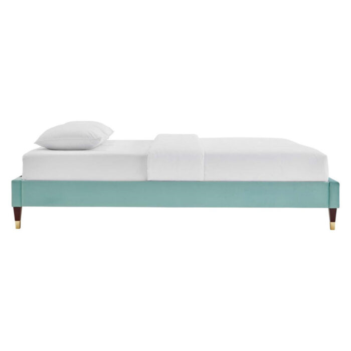 Harlow Performance Velvet Platform Bed Frame - Chic Decora