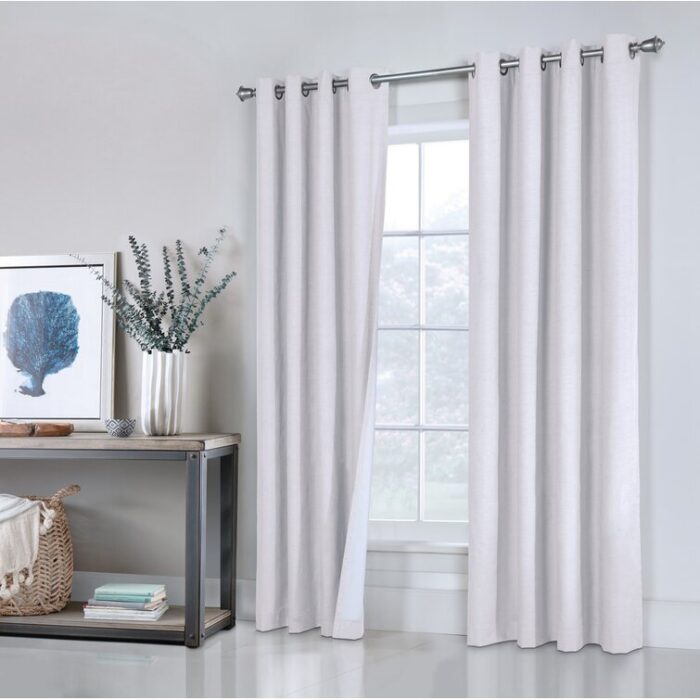 Harpa Solid Max Blackout Thermal Grommet Curtain Panels (Set of 2) - Chic Decora