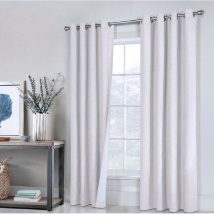 Tomasine Solid Room Darkening Curtain Grommet Curtain Panels (Set of 2) - Chic Decora