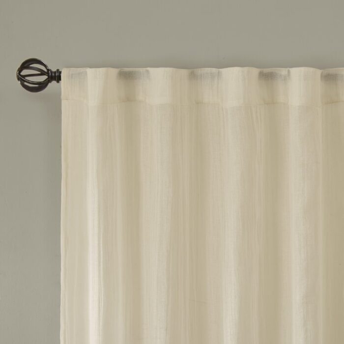 Harper Solid Crushed Curtain Panel Pair (Set of 2) - Chic Decora