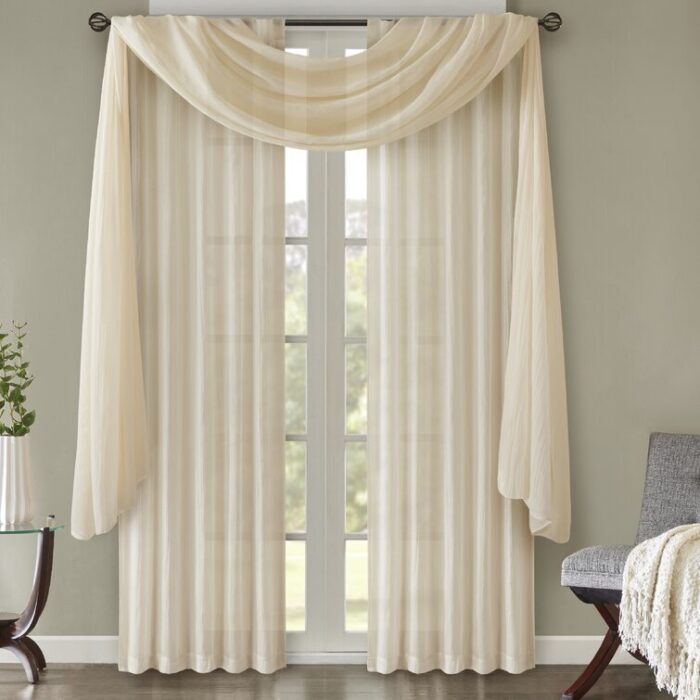 Harper Solid Crushed Curtain Panel Pair (Set of 2) - Chic Decora