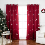 Harvind Polyester Silver Foil Print Winter Wonderland Blackout Thermal Grommet Curtains (Set of 2) - Chic Decora