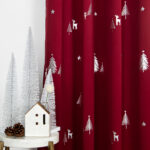 Harvind Polyester Silver Foil Print Winter Wonderland Blackout Thermal Grommet Curtains (Set of 2) - Chic Decora