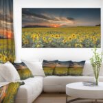 Hedy ” Sunflower Sunset With Cloudy Sky ” by Jeb Buchman - Chic Decora