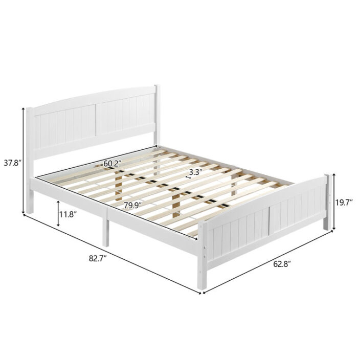 Heffron Solid Wood Bed - Chic Decora