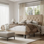 Amilia Upholstered Standard Bed - Chic Decora