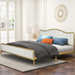 Heikkila Upholstered Platform Bed Frame Heavy Duty with Tufted Headboard, No Box Spring Needed - Chic Decora