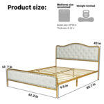 Heikkila Upholstered Platform Bed Frame Heavy Duty with Tufted Headboard, No Box Spring Needed - Chic Decora