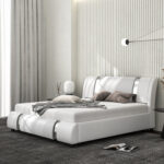 Hejran Vegan Leather Platform Bed - Chic Decora