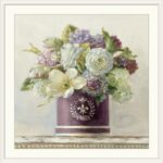 Heldana ” Tulips In Aubergine Hatbox ” by Danhui Nai - Chic Decora