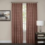 Hendrickson Energy Efficient Window Privacy Synthetic Damask Blackout Thermal Room Darkening Pinch Pleat Polyester Curtain Panels (Set of 2) - Chic Decora