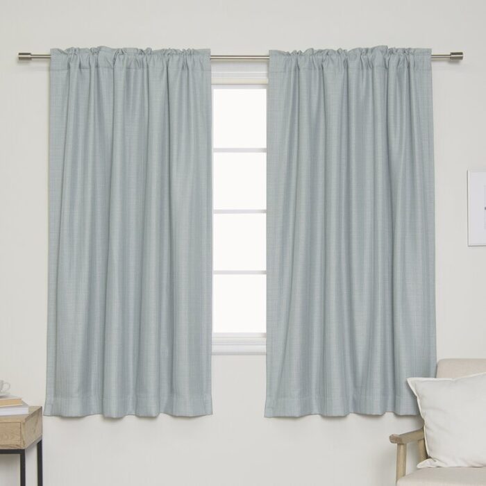 Henslee Polyester Blackout Curtain Pair (Set of 2) - Chic Decora