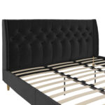 Her Majesty Velvet King Platform Bed - Chic Decora