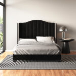 Higham Upholstered Wingback Bed - Chic Decora