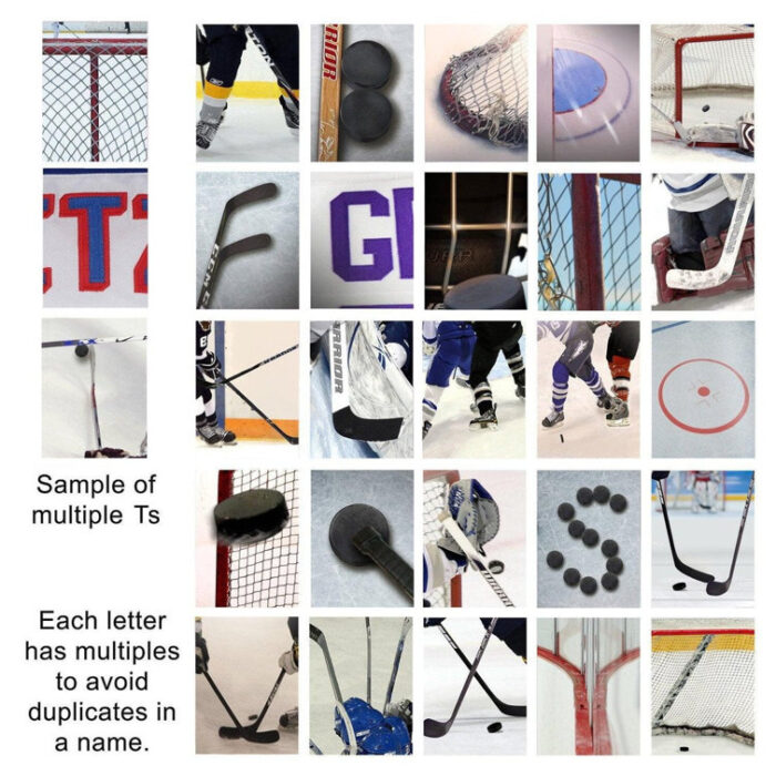 Hockey Name Art – Personalized Sports Framed Canvas - Chic Decora