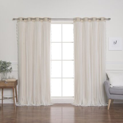 Holland Polyester Room Darkening Curtain Pair (Set of 2) - Chic Decora