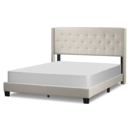 Holliston Upholstered Wingback Bed - Chic Decora