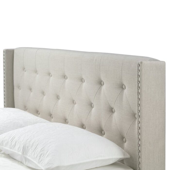 Holliston Upholstered Wingback Bed - Chic Decora