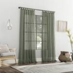 Antique Chic Patchwork Semi-Sheer Tab Top Curtain Panels (Set of 2) - Chic Decora