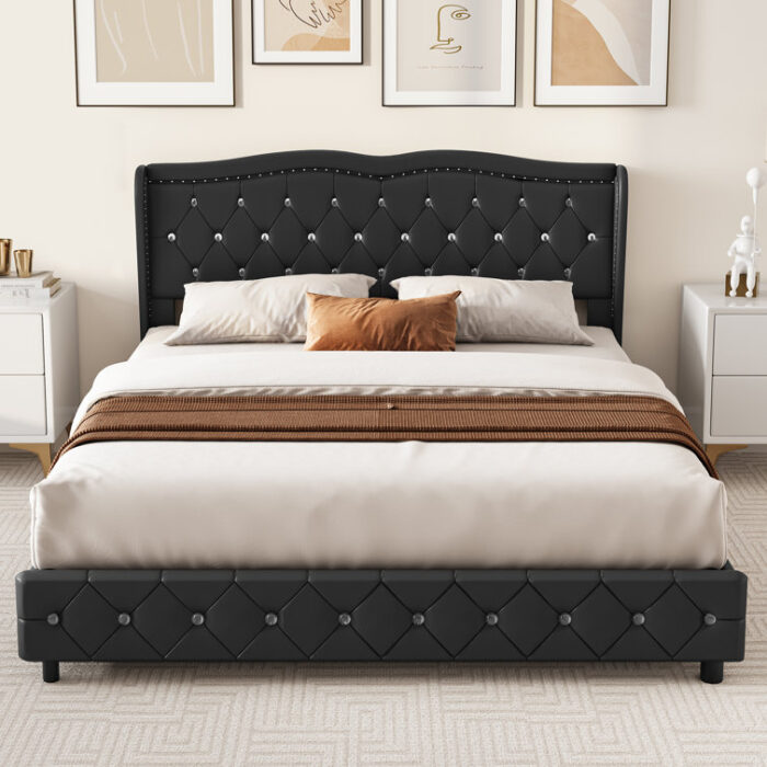 Homerville Upholstered Metal Storage Bed - Chic Decora