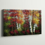 Indian Summer Painting Print on Wrapped Canvas in Red/Green/Yellow - Chic Decora