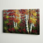 Indian Summer Painting Print on Wrapped Canvas in Red/Green/Yellow - Chic Decora