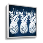 Indigo Pineapple Print on Canvas - Chic Decora