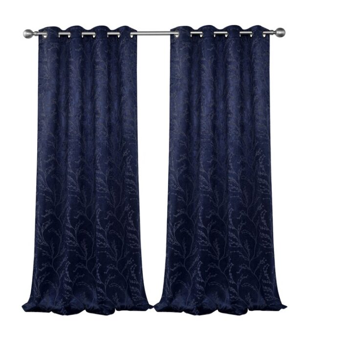 Inoue Polyester Blackout Curtain Pair (Set of 2) - Chic Decora