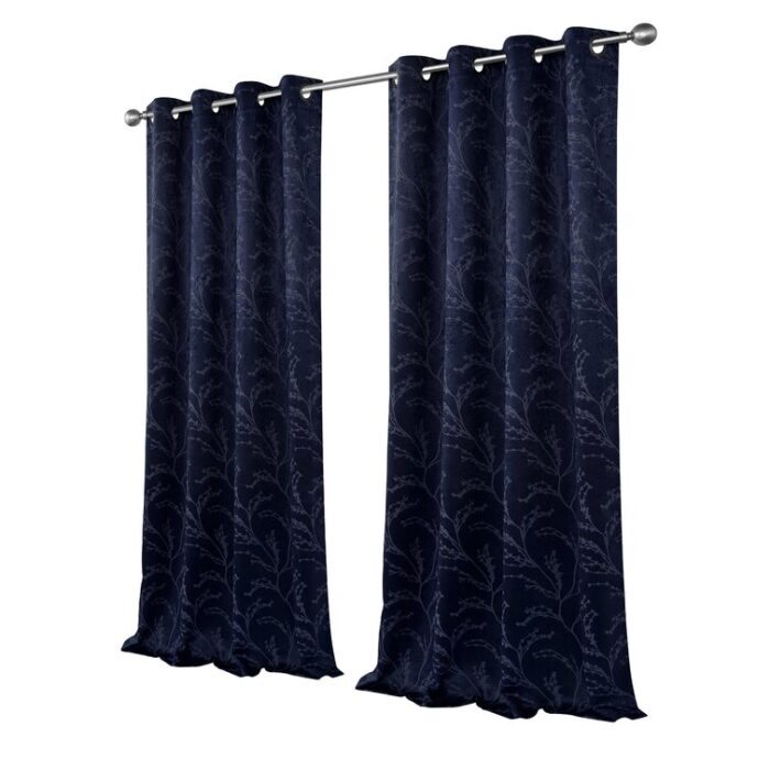 Inoue Polyester Blackout Curtain Pair (Set of 2) - Chic Decora