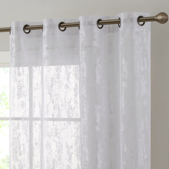 Inshaal Polyester Semi Sheer Curtain Pair (Set of 2) - Chic Decora