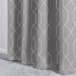 Irmalee Geometric Blackout Thermal Grommet Curtain Panels (Set of 2) - Chic Decora