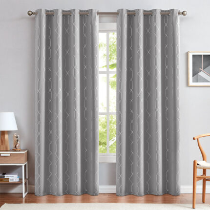 Azariah Polyester Semi Sheer Curtain Pair (Set of 2) - Chic Decora