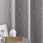 Irmalee Geometric Blackout Thermal Grommet Curtain Panels (Set of 2) - Chic Decora