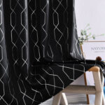 Irmalee Geometric Blackout Thermal Grommet Curtain Panels (Set of 2) - Chic Decora