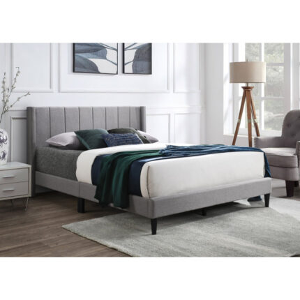 Metal Platform Bed Frame with Headboard, Strong Slat Support - Chic Decora