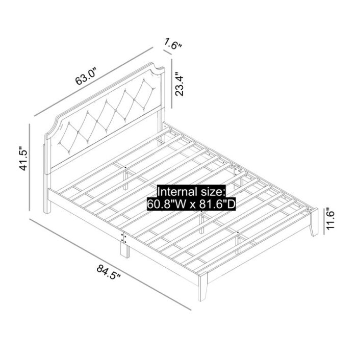 Isenbert Upholstered Platform Bed - Chic Decora