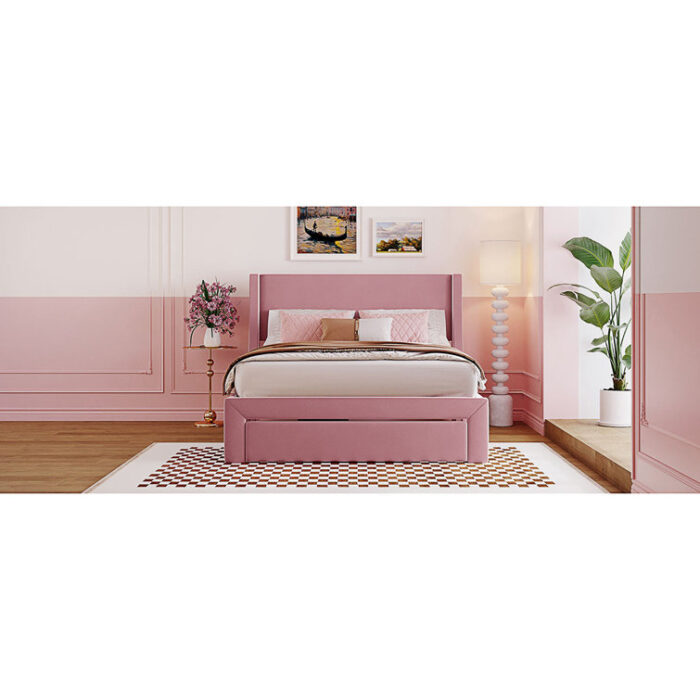 Ixone Upholstered Platform Storage Bed - Chic Decora