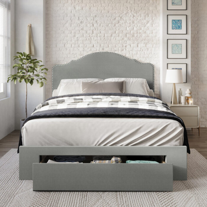 Jabrien Upholstered Panel Storage Bed - Chic Decora