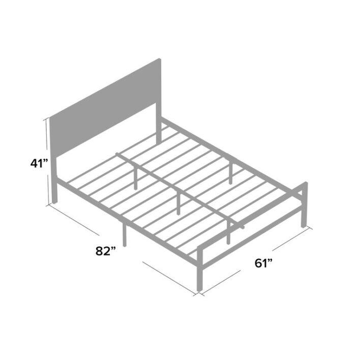 Jaheim Vegan Leather Metal Platform Bed - Chic Decora