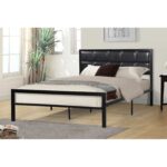 Jaheim Vegan Leather Metal Platform Bed - Chic Decora