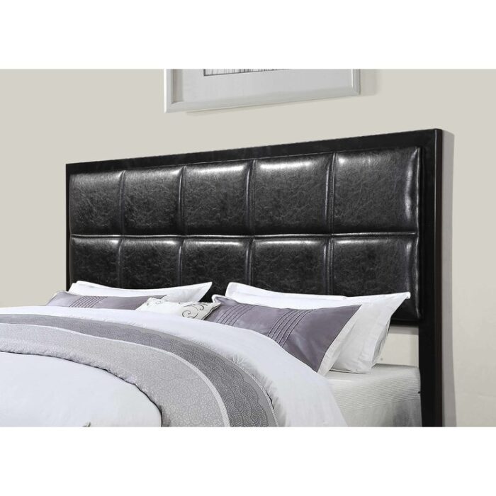 Jaheim Vegan Leather Metal Platform Bed - Chic Decora