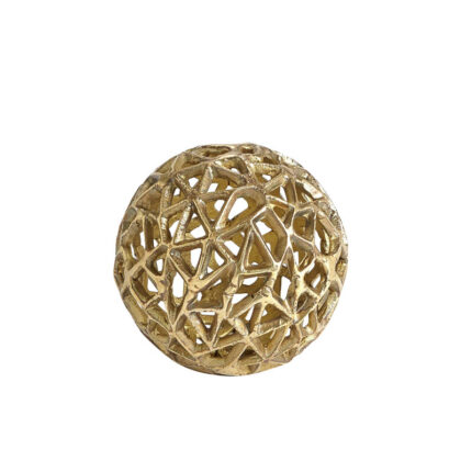 Jali Ball-Antique Brass-Sm - Chic Decora