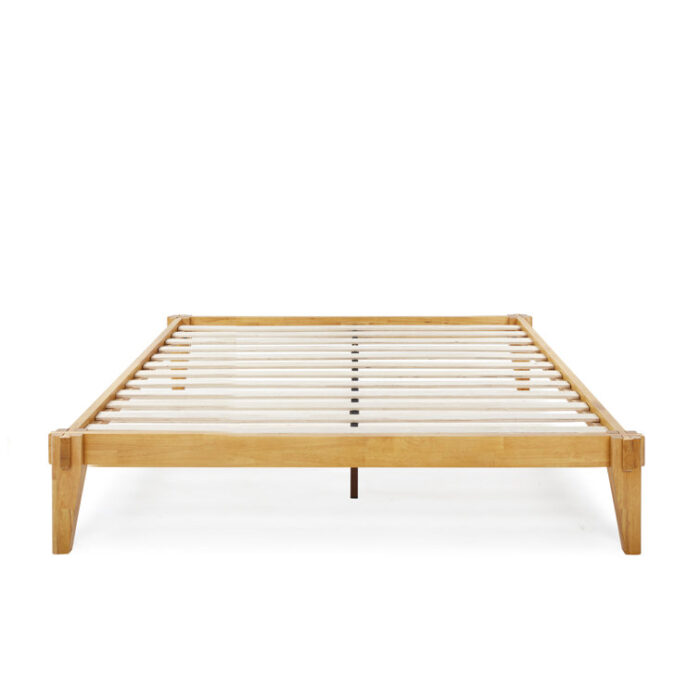 Jamerian Chalipa Solid Wood Platform Bed Frame Without Headboard, Modern Bed - Chic Decora