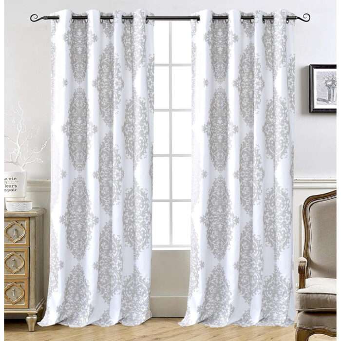 Janey Polyester Blackout Curtain Pair (Set of 2) - Chic Decora