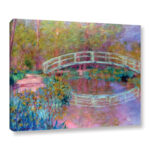 Japanese Bridge by Claude Monet Painting on Canvas - Chic Decora