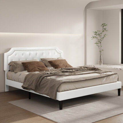 Saltz Upholstered Platform Bed - Chic Decora