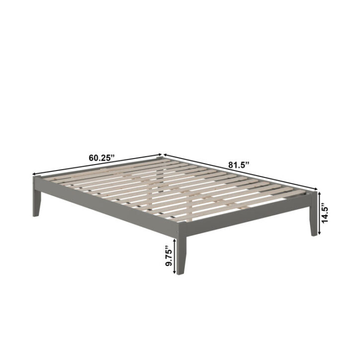 Javaunte Solid Wood Platform Standard Bed - Chic Decora