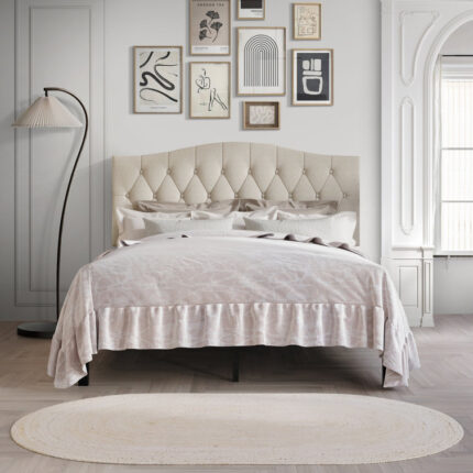 Cecylia Upholstered Standard Bed - Chic Decora